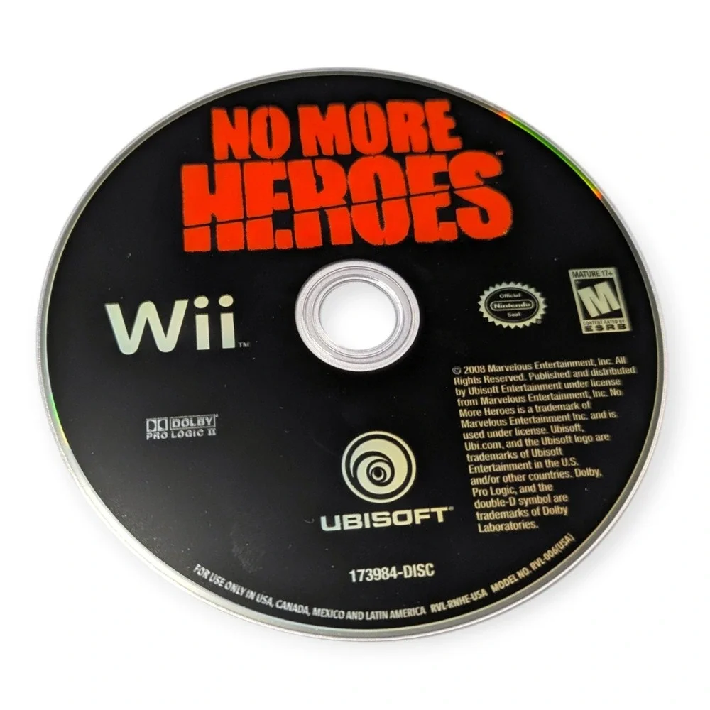 No More Heroes Nintendo Wii Action Game Ubisoft Complete CIB Travis Touchdown